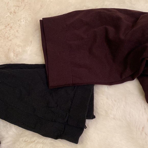 Active Plum Colored thicker Footless Tights or Lightweight Leggings S/M - Picture 5 of 9